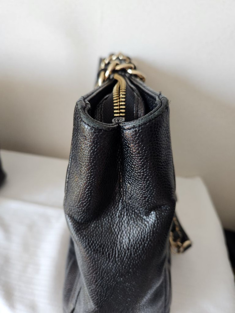 메트로시티 캐비어 퀼팅 빅로고체인가방 숄더백--7