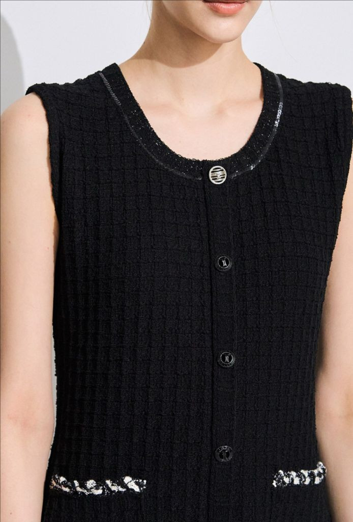 니트 가디건 드레스 세트--4