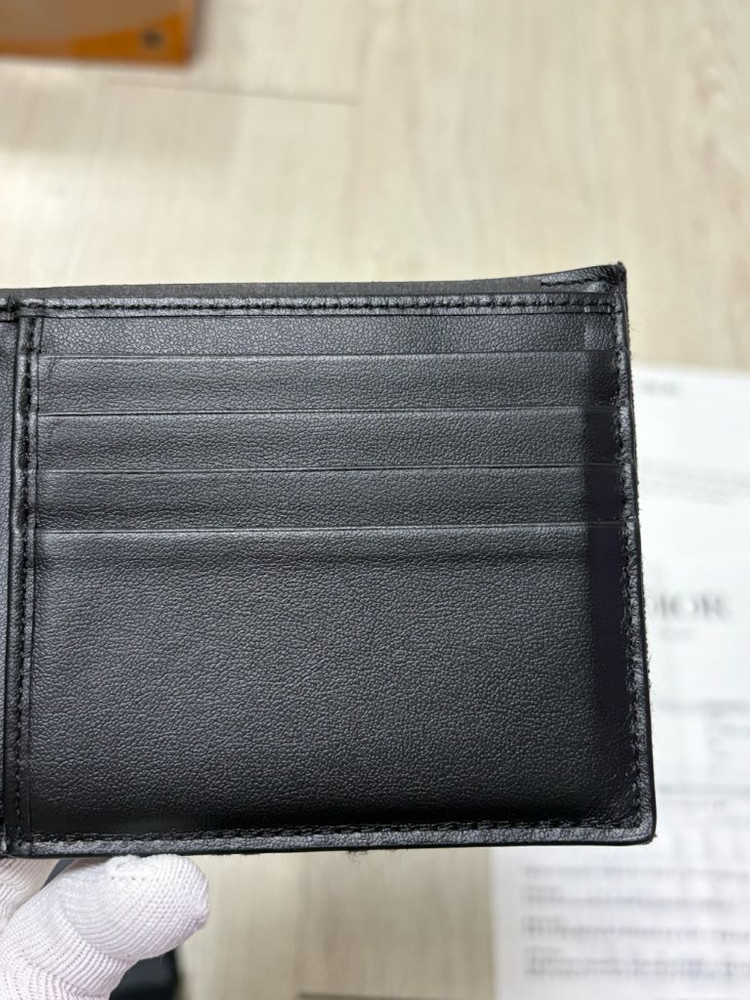 25.09구매 새상품급 완풀박스 디올 오블리크 반지갑 블랙--5