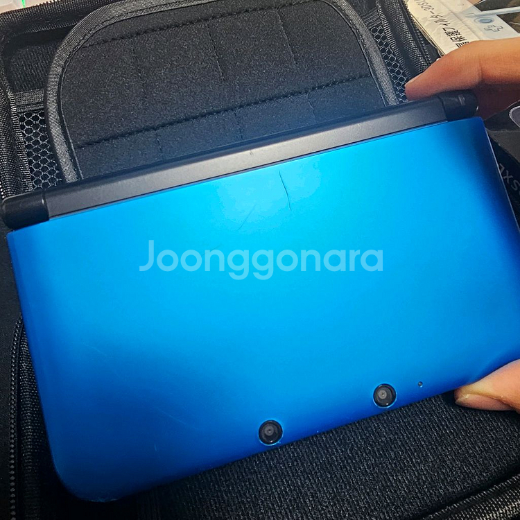 닌텐도 3ds xl 구큰다수 블루 + 파우치 케이스 일괄 팝니다--1
