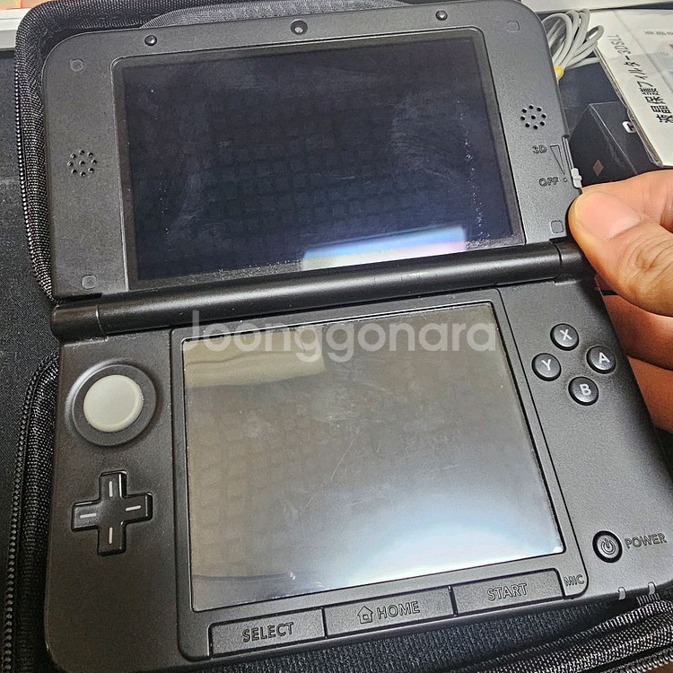 닌텐도 3ds xl 구큰다수 블루 + 파우치 케이스 일괄 팝니다--2