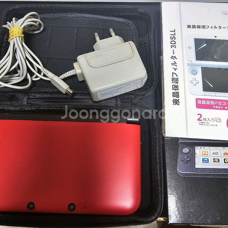 닌텐도 3ds xl 구큰다수 레드 + 파우치 케이스 일괄 팝니다--1