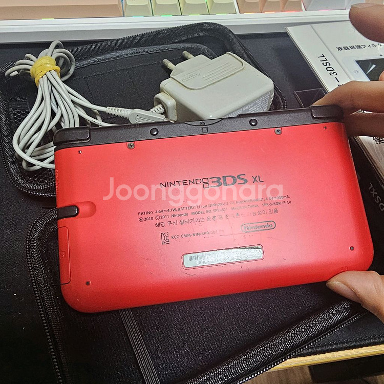 닌텐도 3ds xl 구큰다수 레드 + 파우치 케이스 일괄 팝니다--3