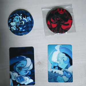 쿠킹덤 쉐밀,어마 캔뱃지 포카 이미지