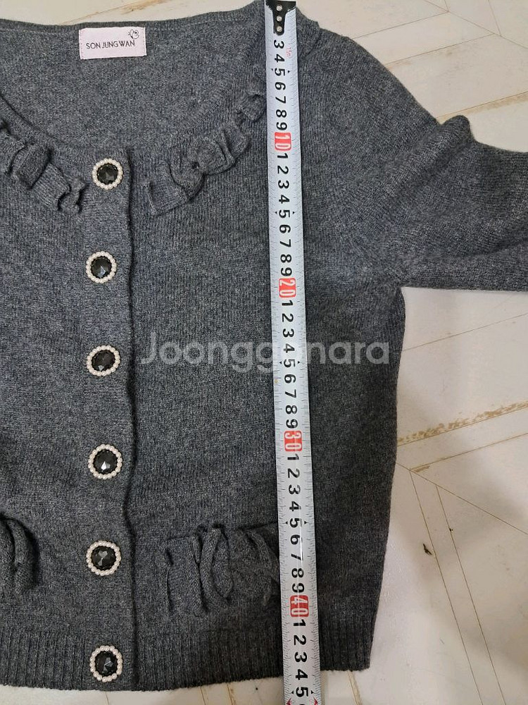 손정완 캐시미어 100프로 가디건 55사이즈--4