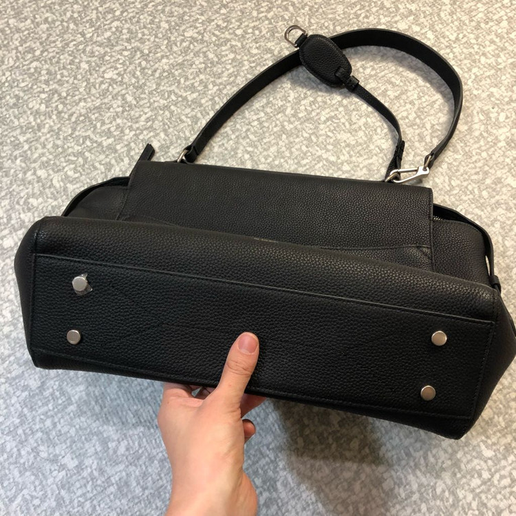 드메리엘 루나 사첼백 리얼 토고 소가죽 미디움 블랙 가방 토트 숄더 보부상 이미지