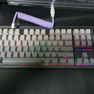 AULA 측각 그레이 키캡 풀배열 이미지