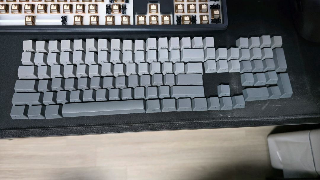 AULA 측각 그레이 키캡 풀배열 이미지