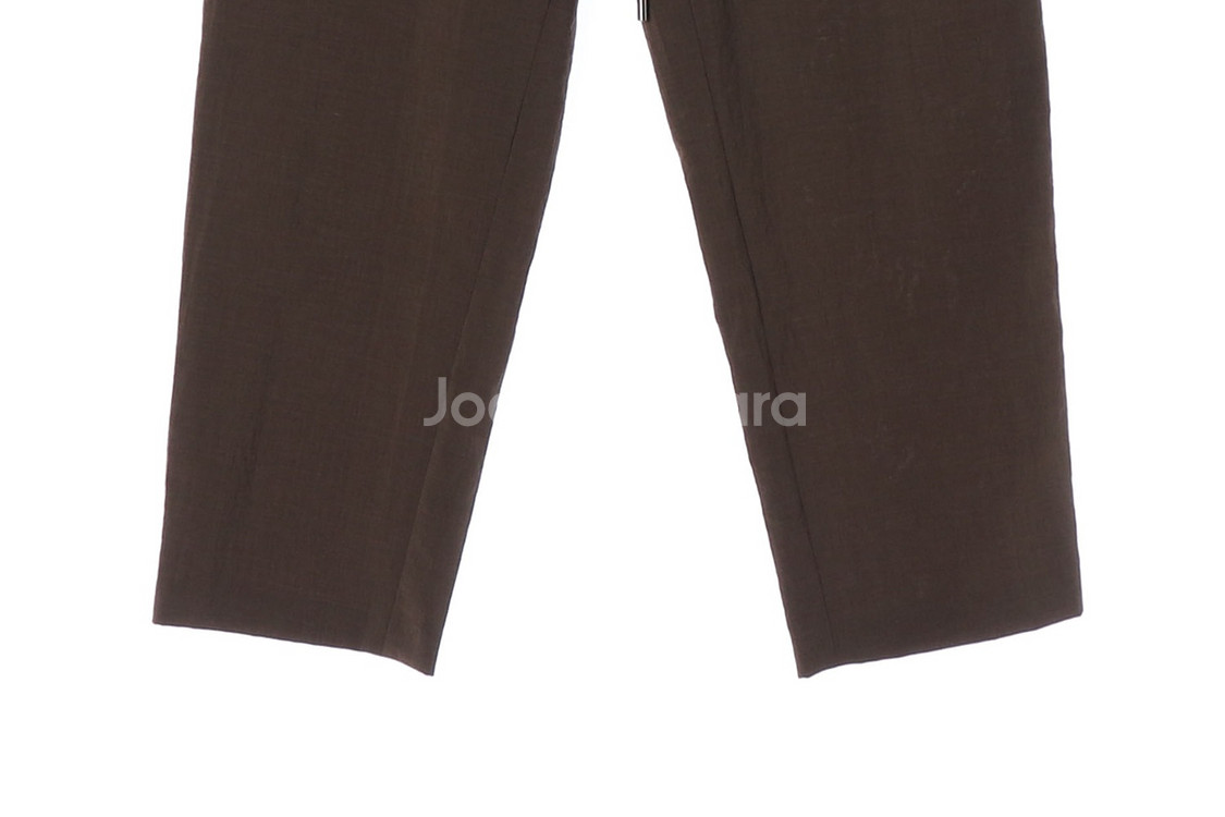 TIME 타임 브라운 와이드 밴딩 이지 팬츠 바지--4