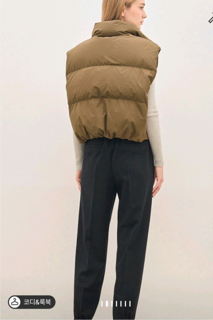 한섬팸셀 더캐시미어 비품 구스다운 베스트 브라운55[한섬패밀리세일 1년차비품 타임 마인 더캐시미어 시스템 랑방--1