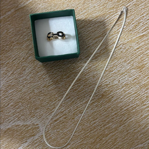 실버925 도금 목걸이 반지