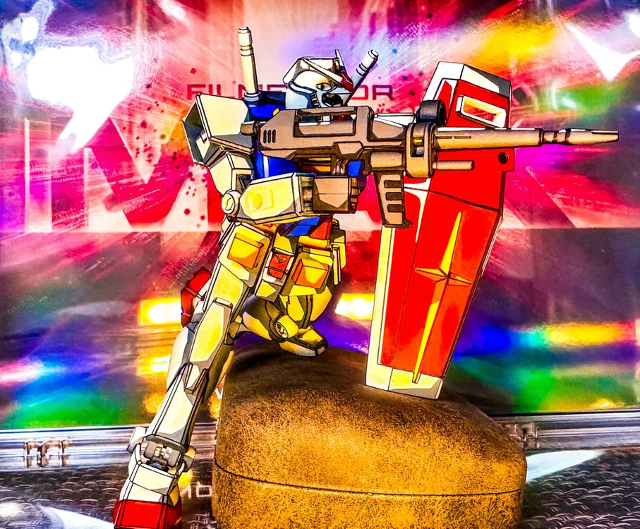 35주년 기동전사 건담 퍼스트건담 2D애니 도색 리페인트 프라모델 건프라 도색작 피규어 박물관 전시회 전시관 전시용--0