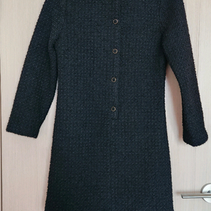 검정 트위드소재 원피스 정장치마원피스S