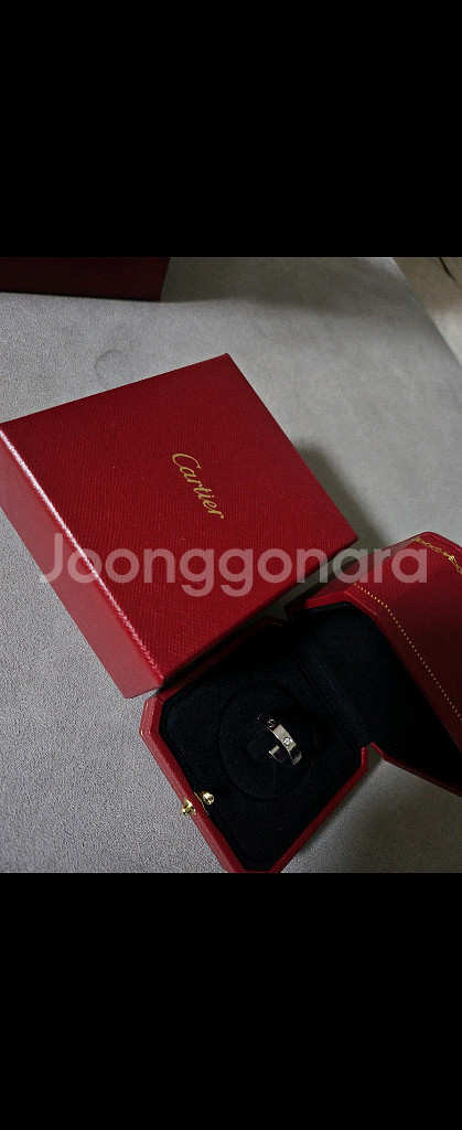 까르띠에 화이트골드 1다야 웨딩링 반지 56호 팝니다--0