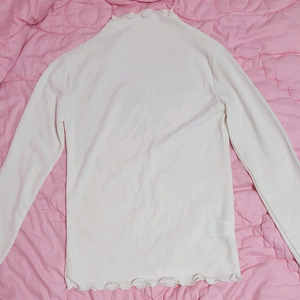 급처새상품!SWEET SOUP 스위트 숲 넥 소매 러플 하이넥 목폴라 니트 티셔츠 레니본st