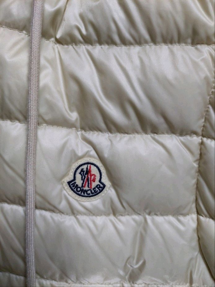 몽클레어 후드 패딩 조끼 아이보리 xl 백화점판--1