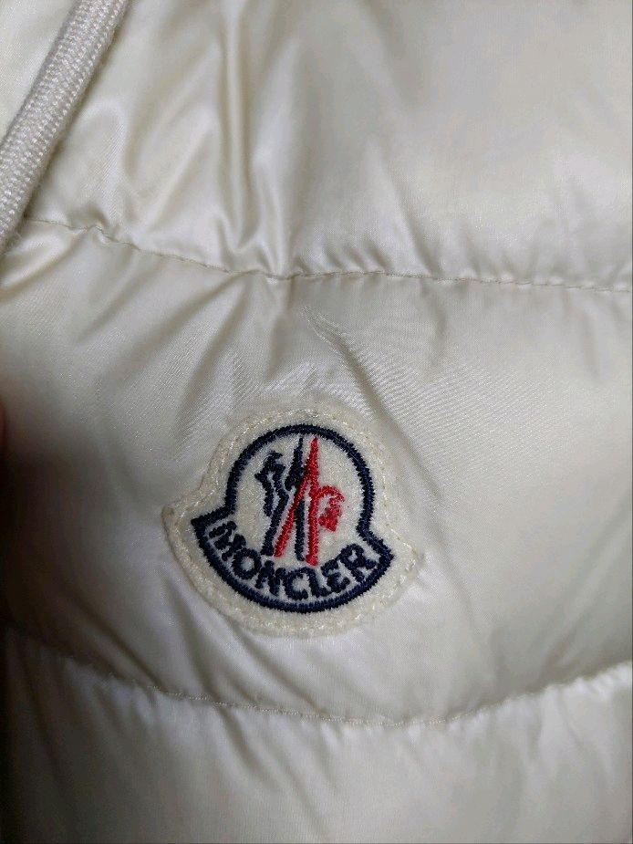 몽클레어 후드 패딩 조끼 아이보리 xl 백화점판--4