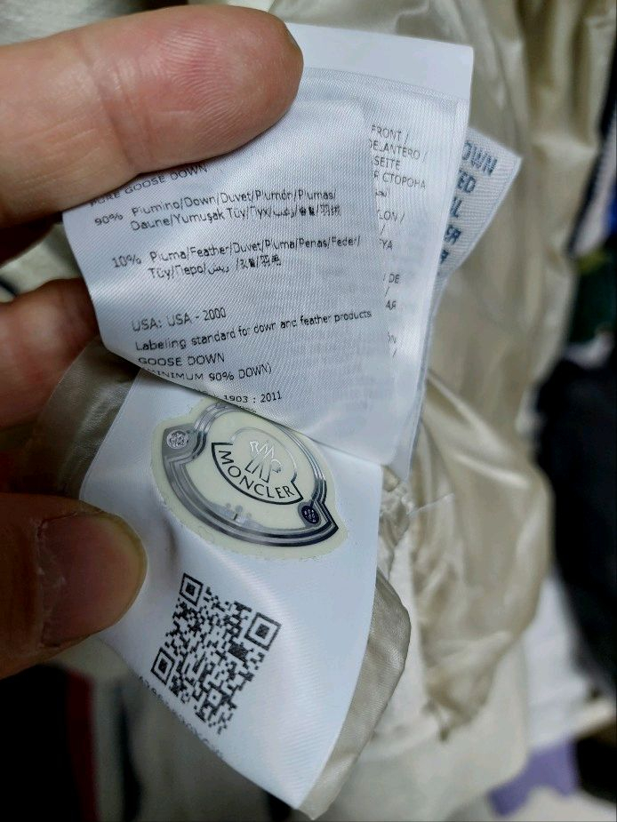 몽클레어 후드 패딩 조끼 아이보리 xl 백화점판--9