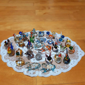 유리공예 동물 미니어처 세트(30개)