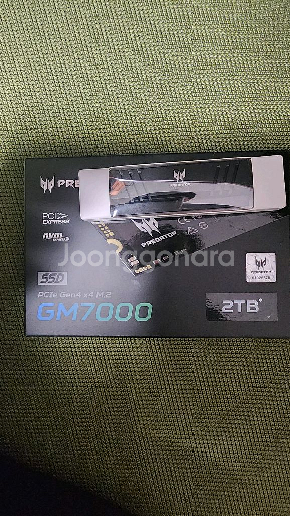 국내정발 Acer New Predator GM7000 M.2 NVMe SSD 2TB 미사용 미개봉--1