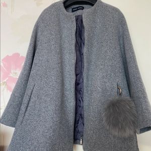 케이프 스타일 겨울 모직자켓