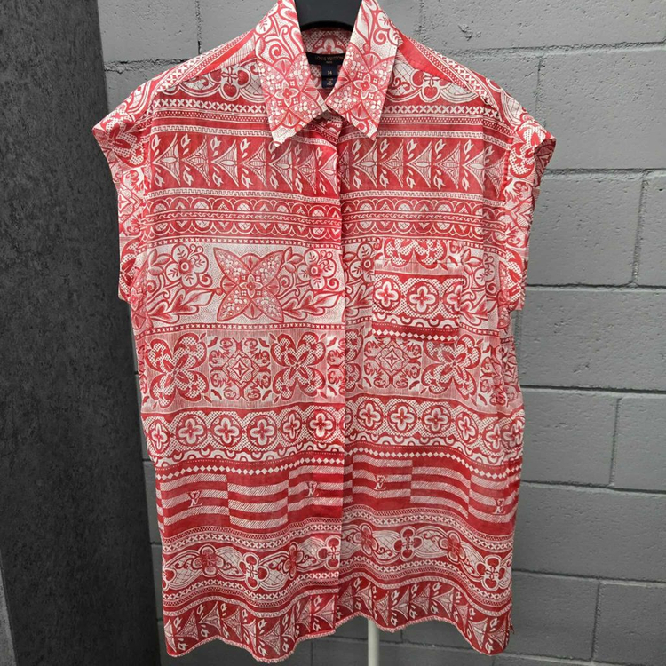 [여성34사이즈]루이비통 LV 모노그램 박시 셔츠--0