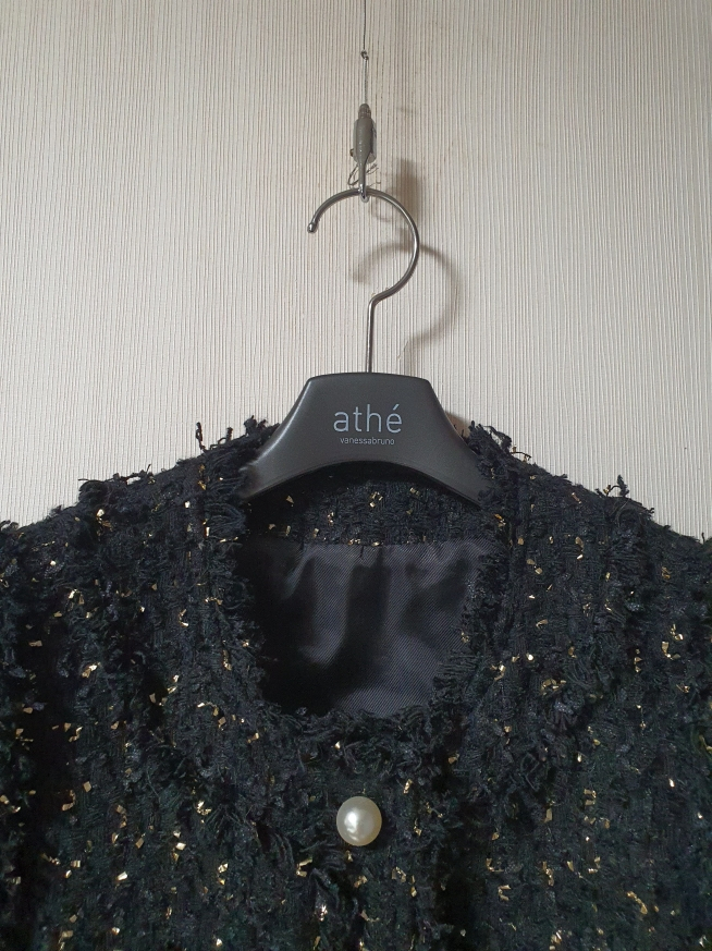 JS 뉴욕 펄버튼 트위드 자켓 프리사이즈 정품--3