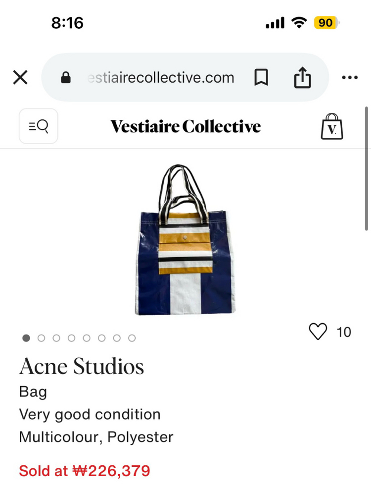 새상품) 아크네 스튜디오 PVC 쇼퍼백--3