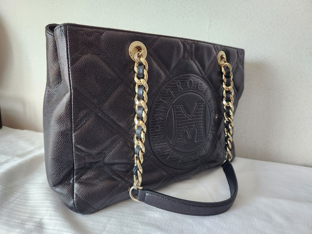 메트로시티 캐비어 퀼팅 빅로고체인가방 숄더백--3