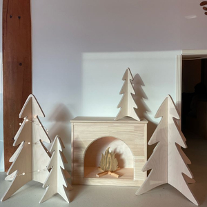 인테리어 소품 우드 벽난로 & 우드 트리 (새제품)