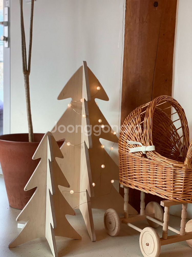 인테리어 소품 우드 벽난로 & 우드 트리 (새제품)--2