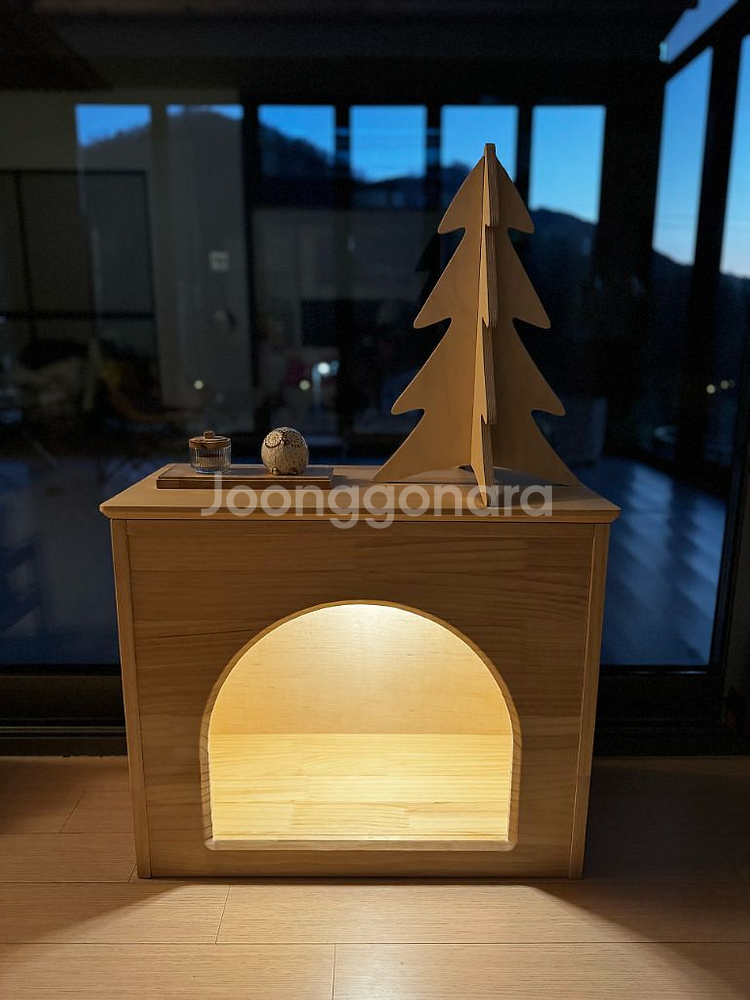 인테리어 소품 우드 벽난로 & 우드 트리 (새제품)--5