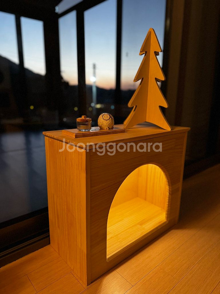 인테리어 소품 우드 벽난로 & 우드 트리 (새제품)--6