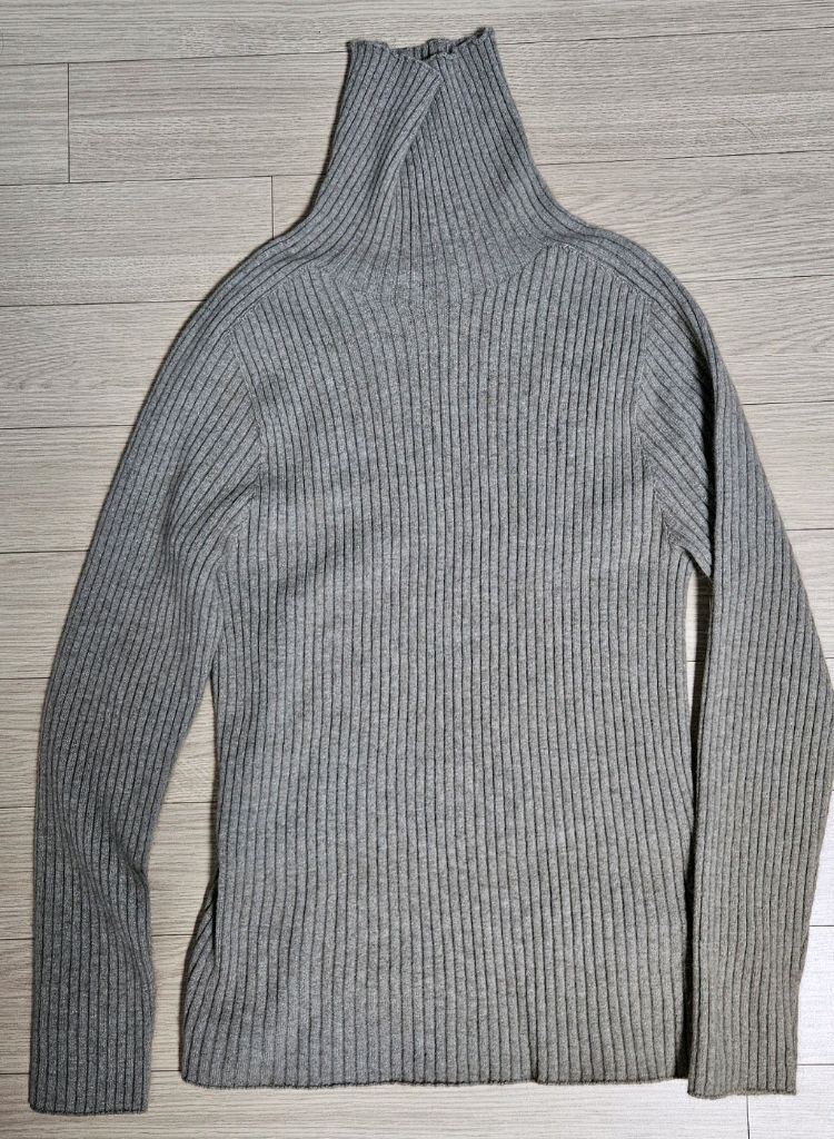 (새상품) 보세 여성 니트 목폴라 듀엘 오즈세컨 지컷 보브 레니본 이미지