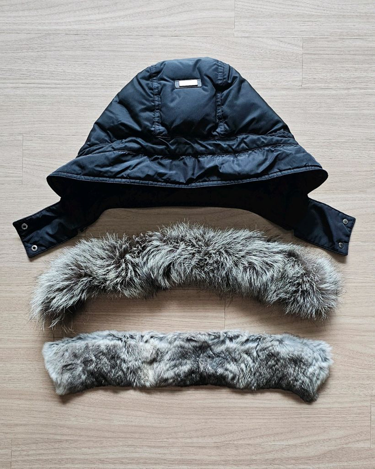 (정품) (여성용) (HAZZYS) 헤지스 구스다운(100%) 블랙 롱 패딩 점퍼/(여우모피/친칠라)--5