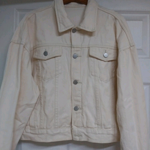 크림 코튼 자켓