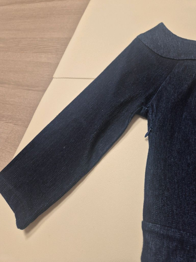 하객룩 데이트룩 추천 고급스러운 네이비 데님 샤 원피스 롱 드레스 44사이즈 S사이즈--1