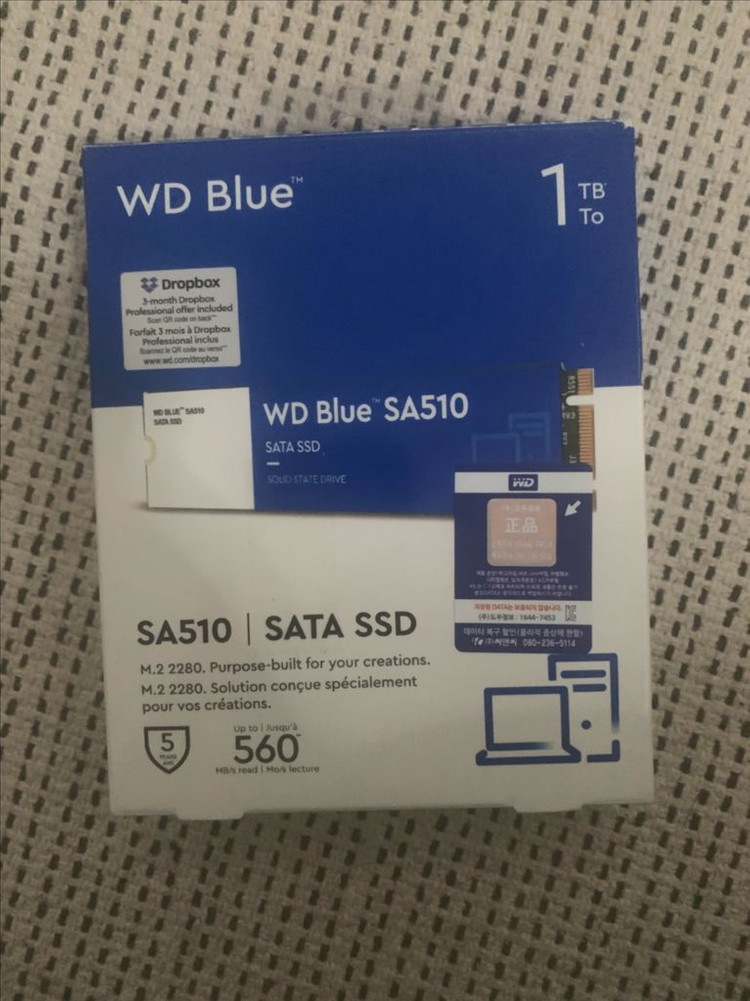 WD BLUE SA510 M.2 SATA SSD 1TB 이미지