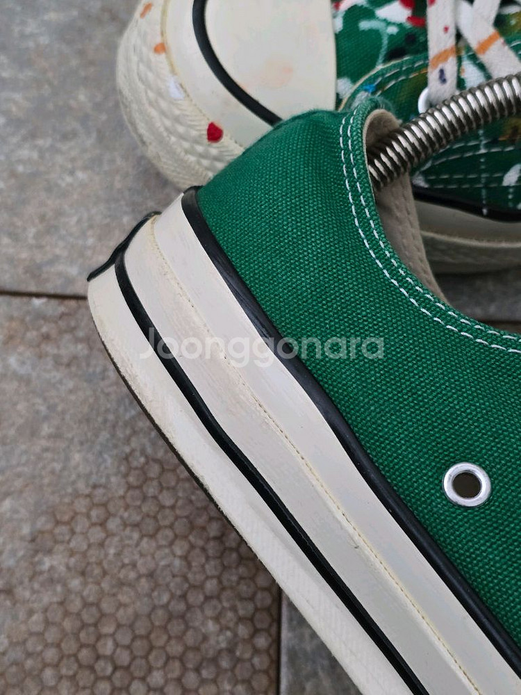 (260)컨버스 척 70 빈티지 캔버스 아마존 그린 커스텀 스니커즈--4