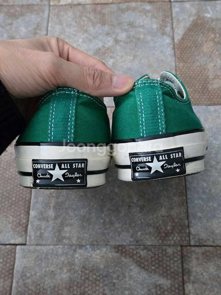 (260)컨버스 척 70 빈티지 캔버스 아마존 그린 커스텀 스니커즈--7