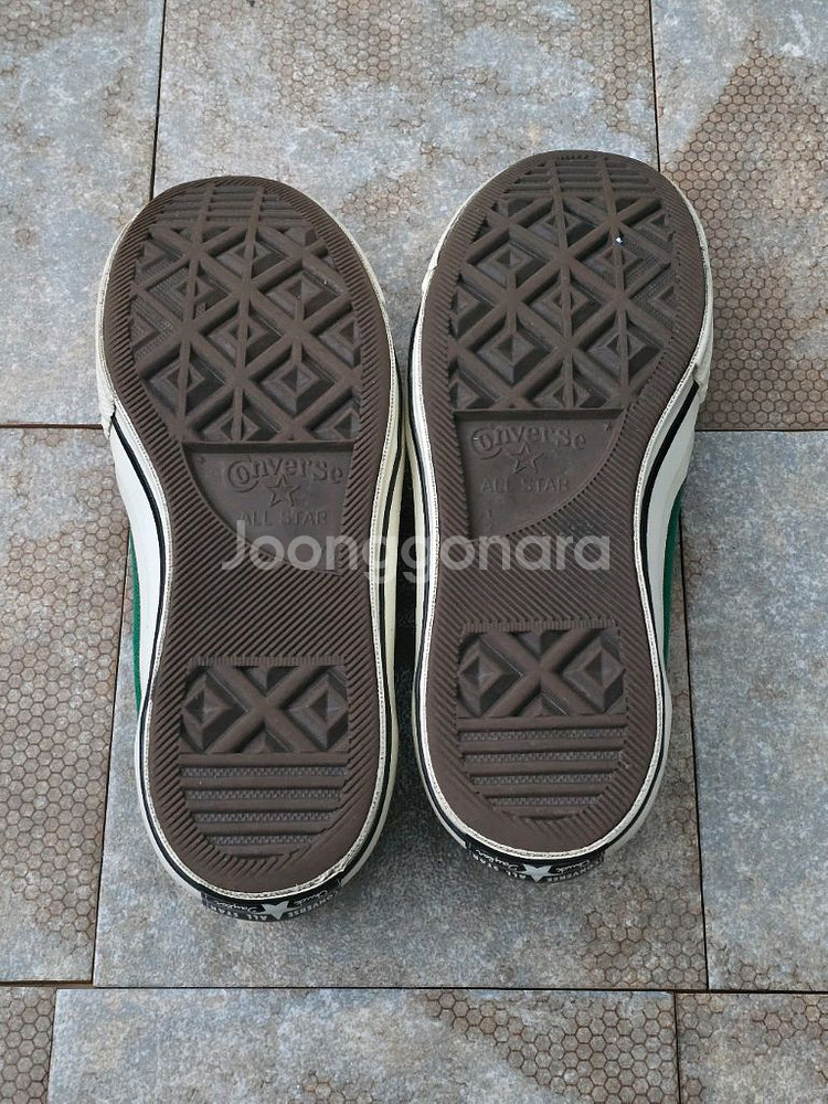 (260)컨버스 척 70 빈티지 캔버스 아마존 그린 커스텀 스니커즈--8