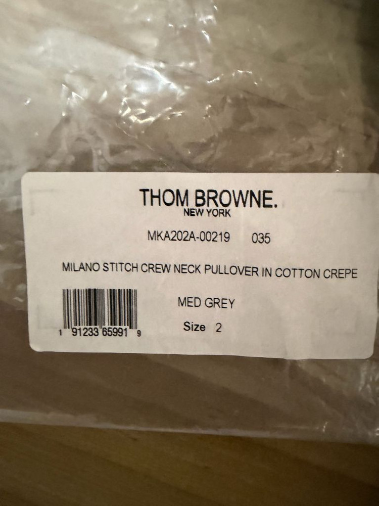 톰브라운 밀라노스티치 니트 그레이 2size--4