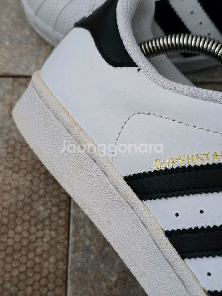 (230)아디다스 슈퍼스타 화이트 블랙 스니커즈 운동화--6