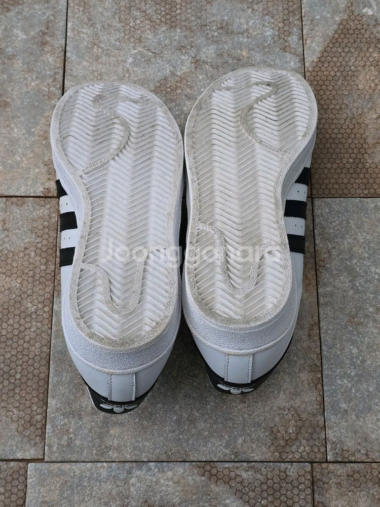 (230)아디다스 슈퍼스타 화이트 블랙 스니커즈 운동화--8