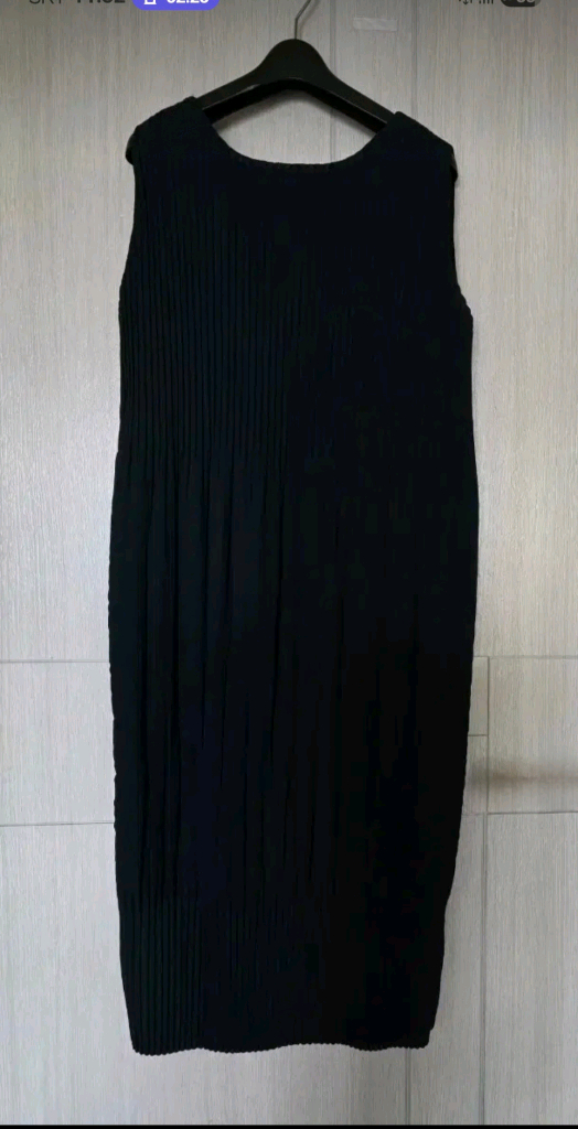 55~66) 새옷) 요이츠 본딩 플리츠 롱 원피스 이미지