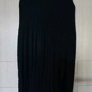 55~66) 새옷) 요이츠 본딩 플리츠 롱 원피스