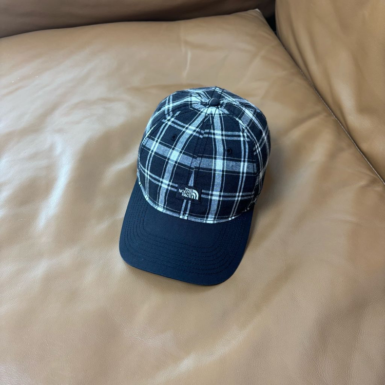 나나미카 노스페이스 퍼플라벨 6패널 볼캡 모자 체크--0