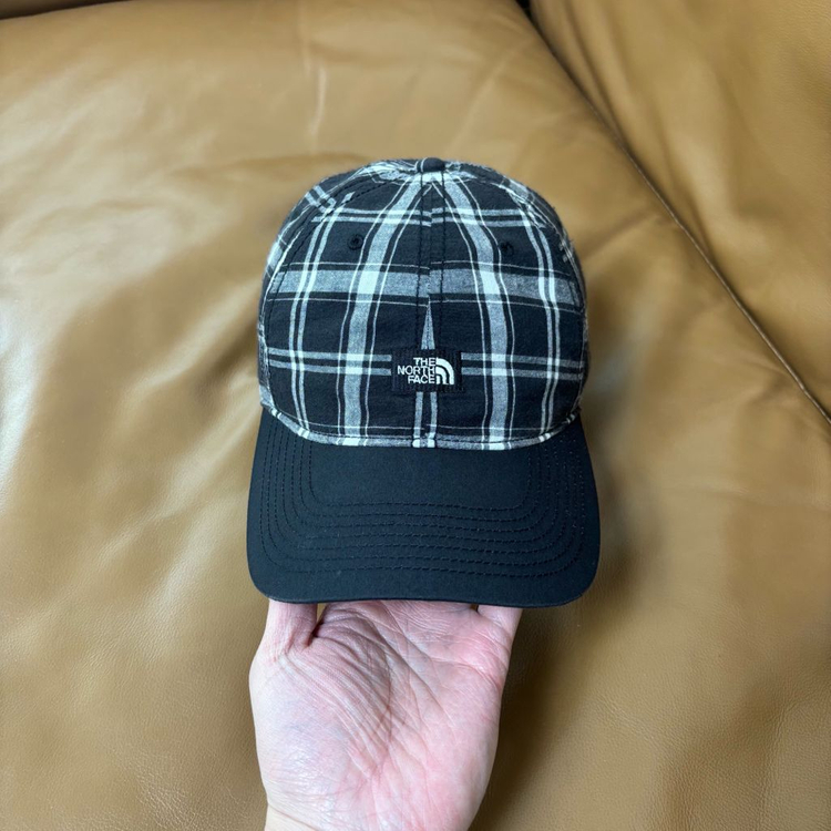 나나미카 노스페이스 퍼플라벨 6패널 볼캡 모자 체크--1