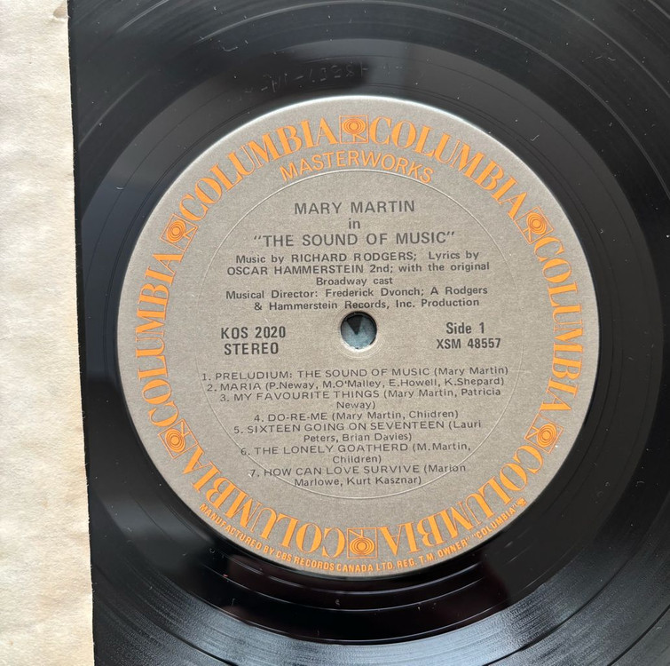 Mary Martin 사운드 오브 뮤직 브로드웨이 오리지널 LP 빈티지 해외반--2