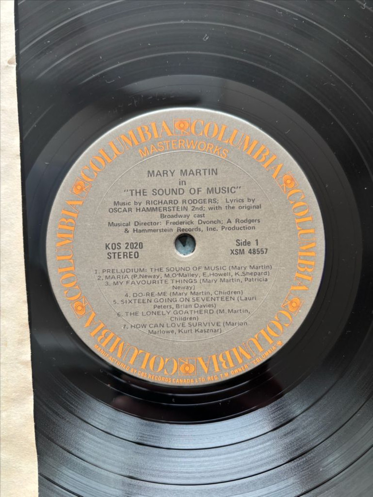 Mary Martin 사운드 오브 뮤직 브로드웨이 오리지널 LP 빈티지 해외반--3